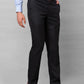 Park Avenue Men Brown Stripe Smart Fit Polyester Blend Trousers