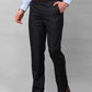 Park Avenue Men Brown Stripe Smart Fit Polyester Blend Trousers