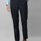 Park Avenue Men Grey Structure Smart Fit Polyester Blend Trousers