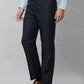 Park Avenue Men Grey Structure Smart Fit Polyester Blend Trousers