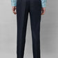 Park Avenue Men Grey Structure Smart Fit Polyester Blend Trousers