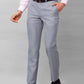 Park Avenue Men Grey Structure Smart Fit Polyester Blend Trousers