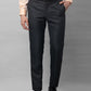 Park Avenue Men Black Structure Smart Fit Polyester Blend Trousers