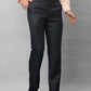 Park Avenue Men Black Structure Smart Fit Polyester Blend Trousers
