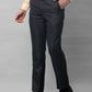 Park Avenue Men Black Structure Smart Fit Polyester Blend Trousers
