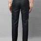 Park Avenue Men Black Structure Smart Fit Polyester Blend Trousers