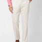 Park Avenue Men Grey Stripe Smart Fit Polyester Blend Trouser