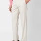Park Avenue Men Grey Stripe Smart Fit Polyester Blend Trouser