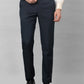 Park Avenue Men Blue Plain Smart Fit Polyester Blend Trousers