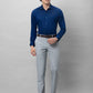 Park Avenue Men Black Plain Smart Fit Polyester Blend Trousers