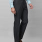Park Avenue Men Black Checks Smart Fit Polyester Blend Trousers