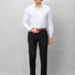 Park Avenue Men Blue Structure Smart Fit Polyester Blend Trousers