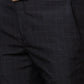 Park Avenue Men Blue Structure Smart Fit Polyester Blend Trousers