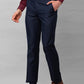 Park Avenue Men Black Structure Smart Fit Polyester Blend Trousers