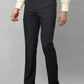 Park Avenue Men Black Checks Smart Fit Polyester Blend Trousers