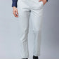 Park Avenue Men Fawn Structure Smart Fit Polyester Blend Trouser
