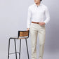 Park Avenue Men Blue Structure Smart Fit Polyester Blend Trousers