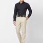Park Avenue Men Grey Checks Smart Fit Polyester Blend Trouser