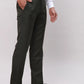 Park Avenue Men Brown Structure Smart Fit Polyester Blend Trousers