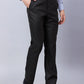 Park Avenue Men Grey Checks Smart Fit Polyester Blend Trousers