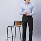 Park Avenue Men Grey Checks Smart Fit Polyester Blend Trousers