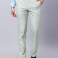 Park Avenue Men Brown Checks Smart Fit Polyester Blend Trousers