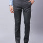 Park Avenue Men Grey Structure Regular Fit Polyester Blend Trouser