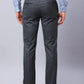 Park Avenue Men Grey Structure Regular Fit Polyester Blend Trouser