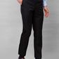 Park Avenue Men Brown Solid Smart Fit Polyester Blend Trousers