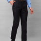 Park Avenue Men Brown Solid Smart Fit Polyester Blend Trousers