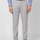Park Avenue Men Grey Solid Regular Fit Polyester Blend Trouser