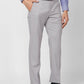 Park Avenue Men Grey Solid Regular Fit Polyester Blend Trouser