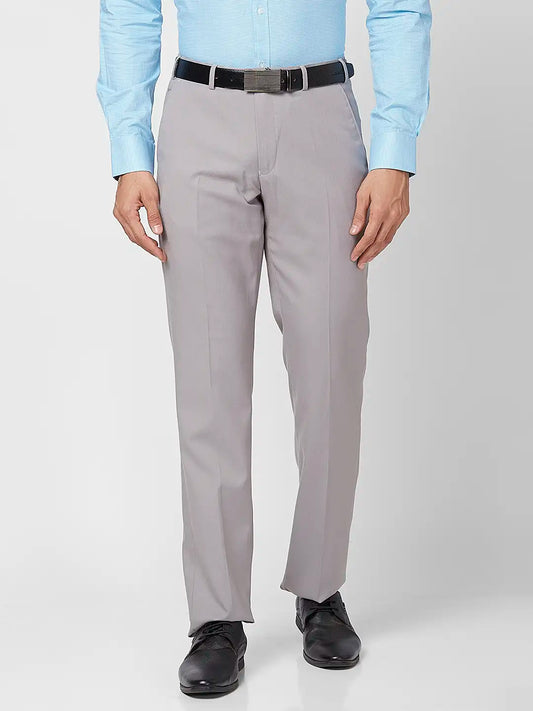 Park Avenue Men Blue Checks Regular Fit Polyester Blend Trouser