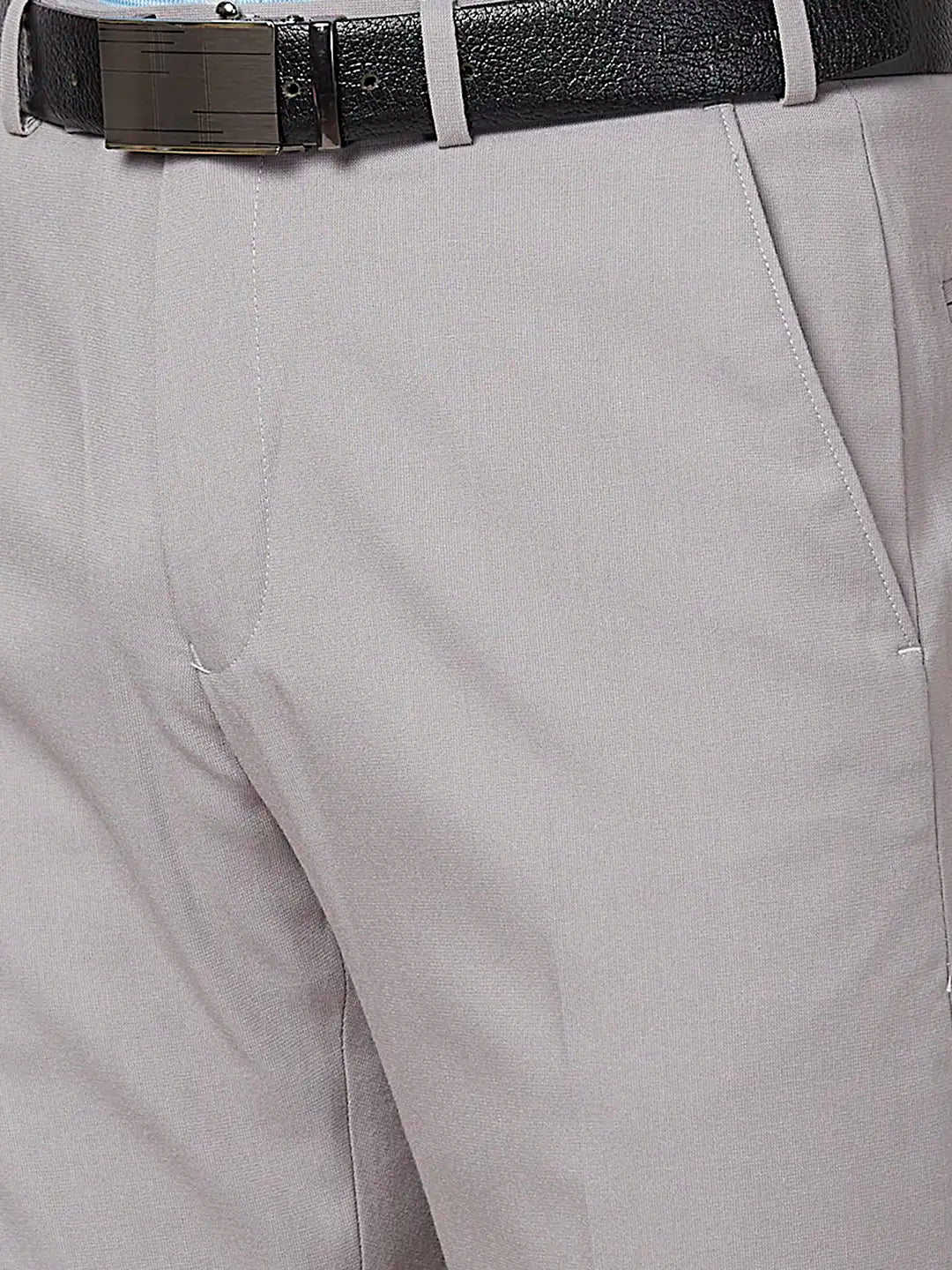 Park Avenue Men Blue Checks Regular Fit Polyester Blend Trouser