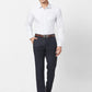 Park Avenue Men Grey Structure Regular Fit Polyester Blend Trouser