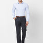 Park Avenue Men Black Structure Regular Fit Polyester Blend Trouser