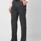 Park Avenue Men Grey Solid Super Slim Fit Polyester Blend Trouser