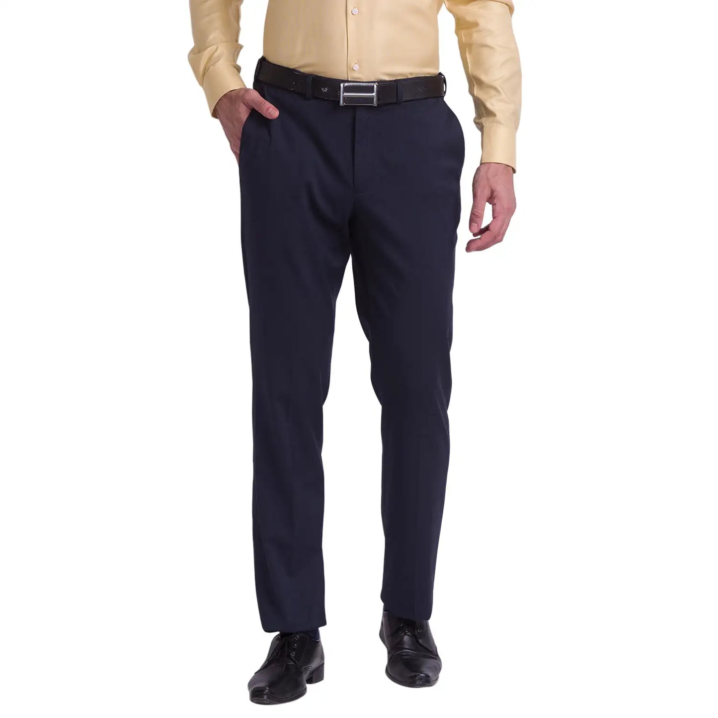 Men Slim Fit Dark Grey Trouser