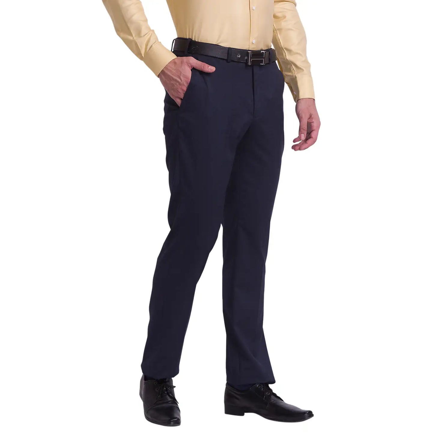 Men Slim Fit Dark Grey Trouser