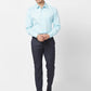 Park Avenue Men Fawn Stripe Neo Fit Polyester Blend Trouser