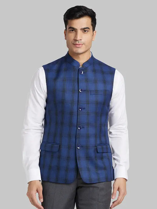 Men Slim Fit Black Bundi