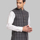 Men Slim Fit Blue Bundi