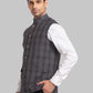 Men Slim Fit Blue Bundi