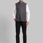 Men Slim Fit Blue Bundi
