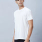 Men Yellow Slim Fit Print Cotton Blend T-Shirt