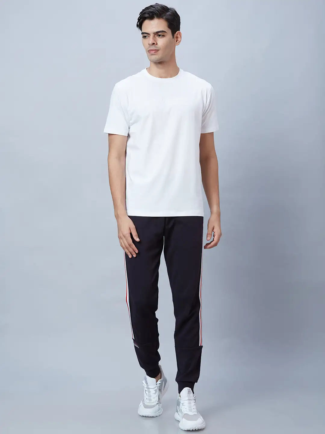 Men Yellow Slim Fit Print Cotton Blend T-Shirt