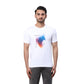 Park Avenue Men Orange Print Slim Fit Cotton Blend Fold Neck T-Shirt