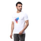Park Avenue Men Orange Print Slim Fit Cotton Blend Fold Neck T-Shirt