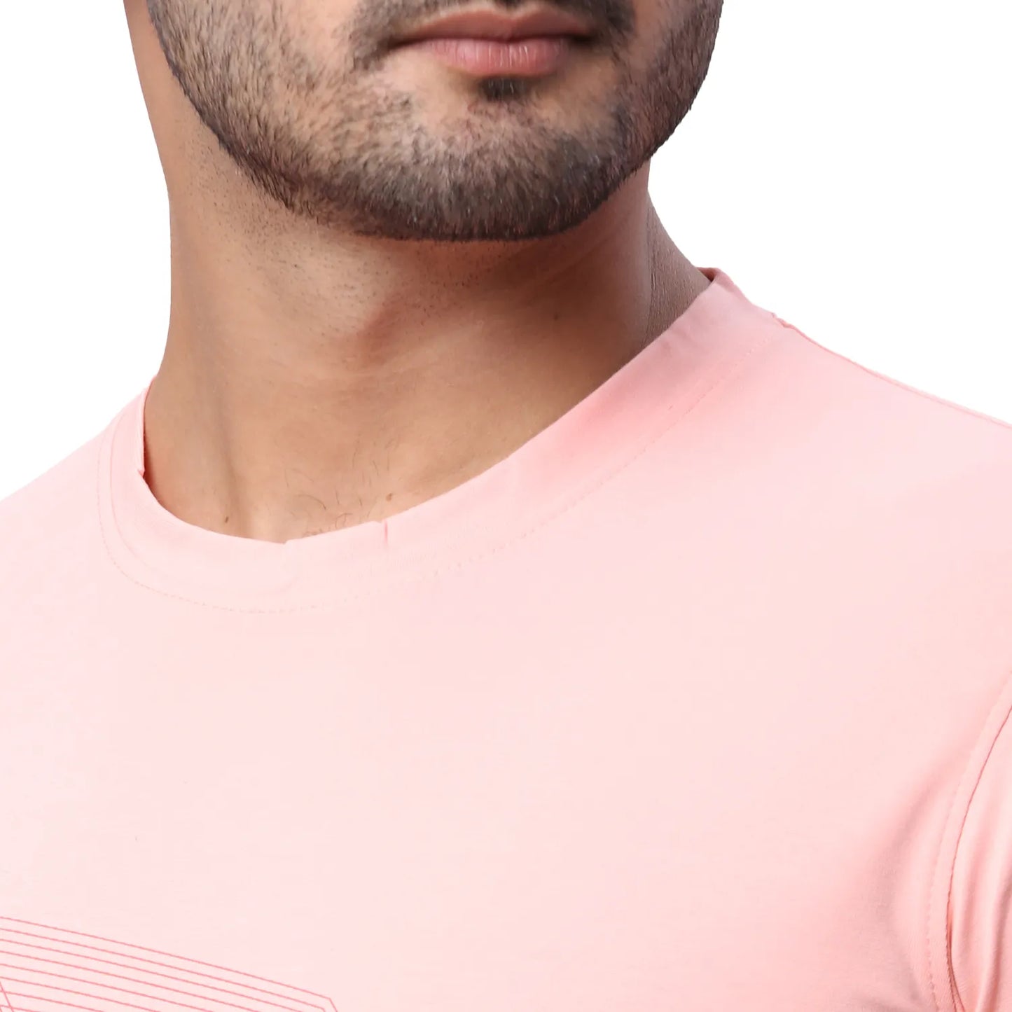 Park Avenue Men Black Print Slim Fit Cotton Blend Fold Neck T-Shirt