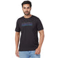 Park Avenue Men Blue Print Slim Fit Cotton Blend Fold Neck T-Shirt